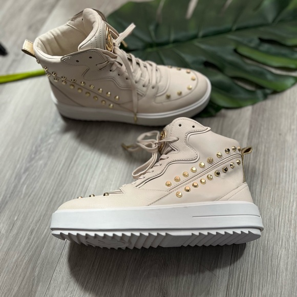 Michael Kors Emmett Stripe High-Top Sneakers (Light Cream) ✨brand new✨ - Picture 12 of 12